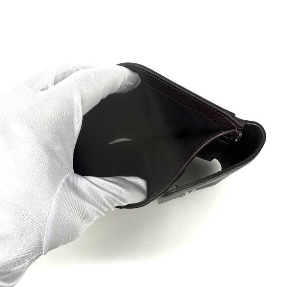 Coach Small Trifold Wallet Chalk White Black Multi Leather CF446 - Picture 5 of 9